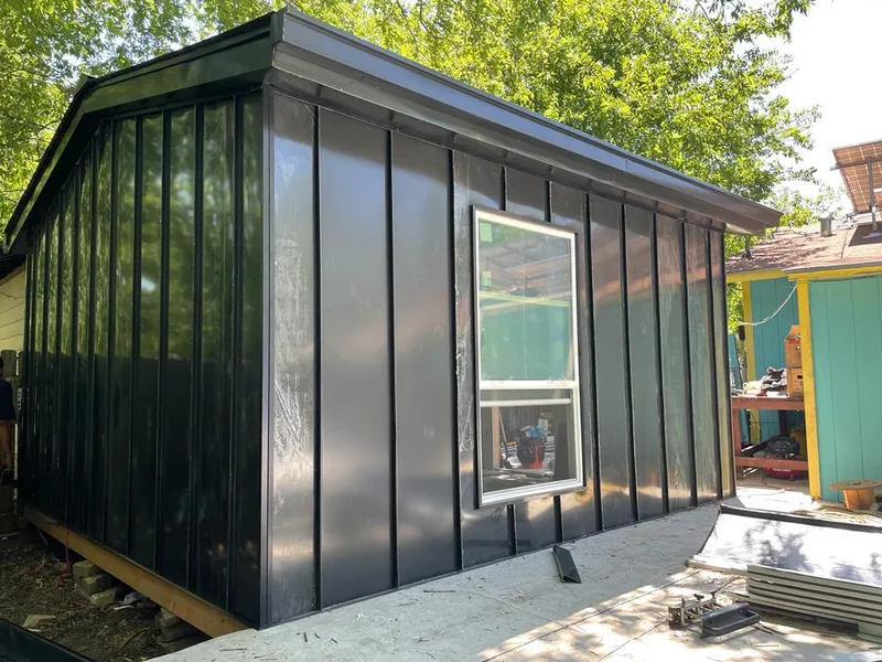 Black standing seam metal wall panels for Metal Roof Installation in Nazareth